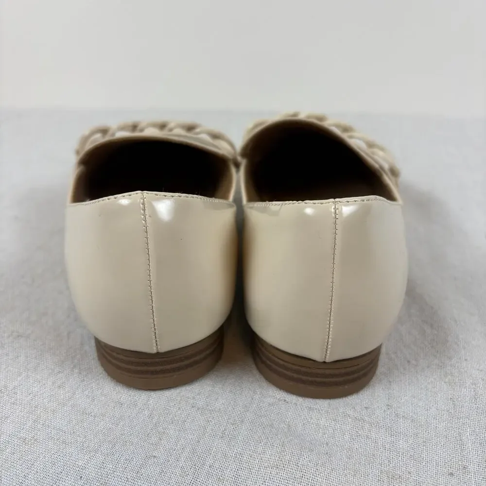 LC Lauren Conrad Demii Chain Women's Loafers Bone Size 6